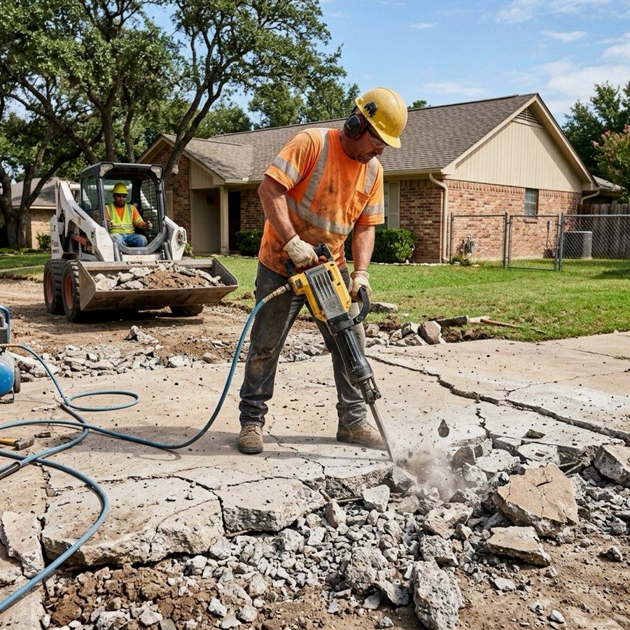 Pool Demolition Dallas crew and concrete removal work